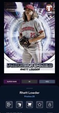 DIGITAL TOPPS BUNT 26 Rhett Lowder RC PRISTINE 25 SUPER RARE PRECISIONARIES Read