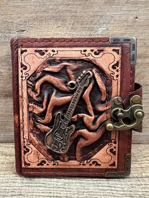 Guitar Handcrafted Leather Journal 5'' x 4''