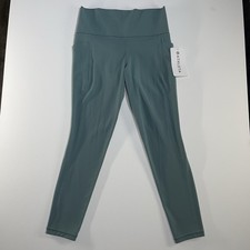 Athleta Pants Womens M Green Salutation Stash Tight Pocket Leggings Yoga 109