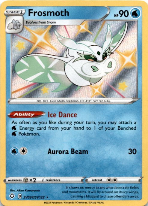 Frosmoth Shiny Holo Rare Shining Fates: Shiny Vault SV034/SV122 NM