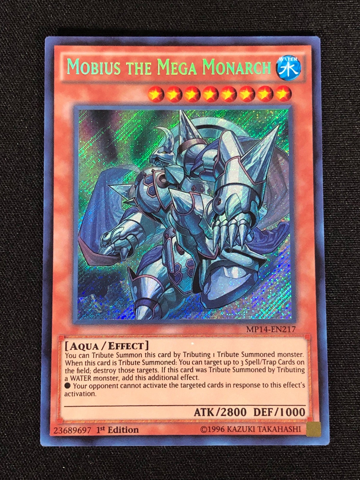 Mobius the Mega Monarch MP14-EN217 YuGiOh 2014 Mega-Tin Mega Pack trading card — raw and PSA graded price guide
