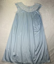 Vanity Fair Blue Nightgown Nylon Classic Small USA Made