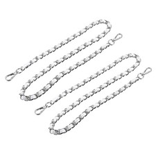 Purse Chain Strap, 24" Purse Strap Shoulder Replacement Strap 2Pcs White Silver