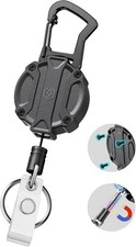 1Pack Heavy Duty Retractable Keychain, Unbreakable Embedded Body with 30.5"