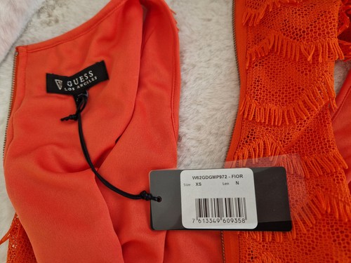 Robe Guess Los Angeles Motif Sirène orange XS - Photo 8/10