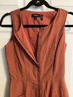 Theory Women's Brown Linen Sleeveless V-Neck Zip Front Jumpsuit Size 00 — photo 4