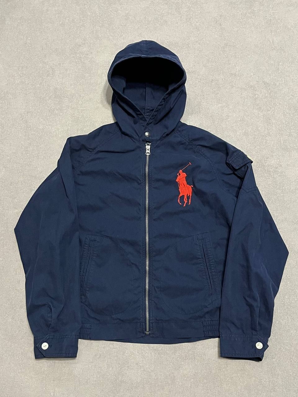 Rare Polo Ralph Lauren Vintage Jacket Big Pony Blue Zip Size - Womens XS-S Junio