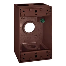 Sigma Electric 14251BR Metal Bronze 4-Hole Weatherproof Outlet Box 1/2 in.