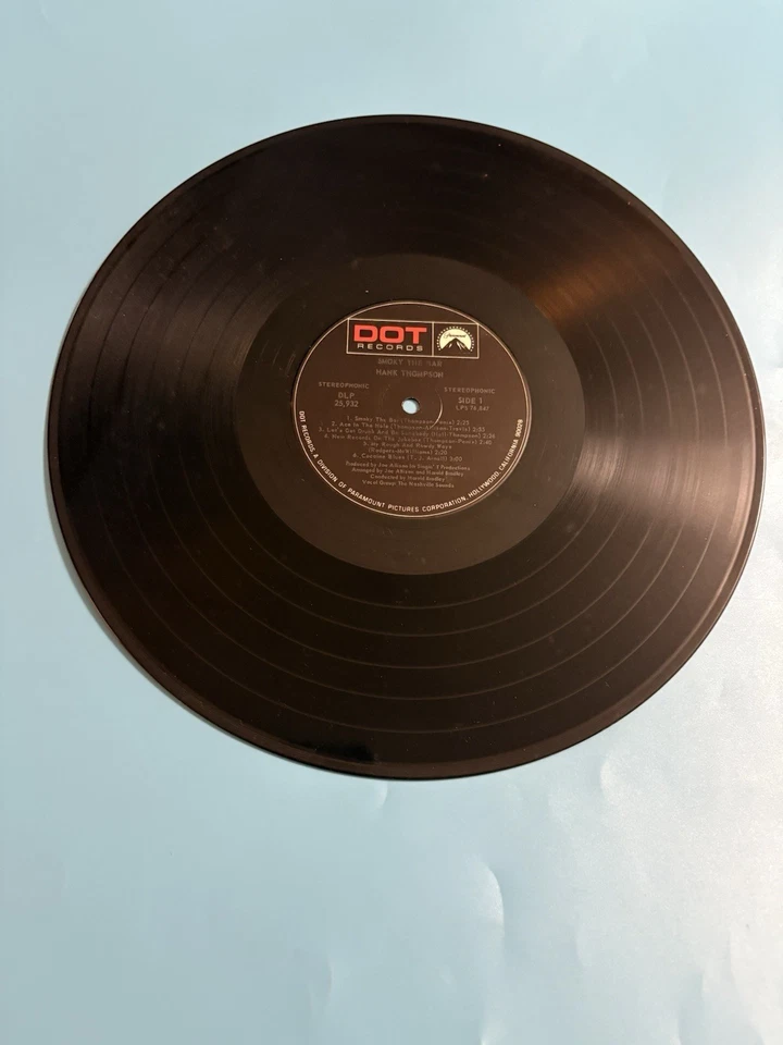 Hank Thompson Smoky the Bar 12" Vinyl DLP 25932 - Image 3 of 4