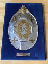 SELTENE QE II HM STERLINGSILBER ABZEICHEN EUROPAS LIMITIERTE AUFLAGE PLAKETTE 1973.