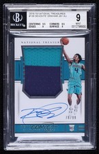 2018 National Treasures Rookie 78/99 Devonte' Graham BGS 9 MINT Patch Auto ib6