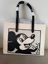 NWT COACH 5226 Disney mickey mouse x keith haring tote 42 Chalk Multi NWT