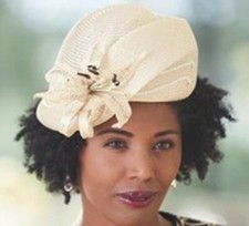 Lily Flower Church Hat Natural by Jack McConnell sold by Ashro new