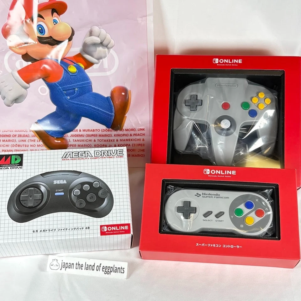 Set of 3 Nintendo Switch Online Controllers N64 Super Famicom Mega Drive Japan - Image 2 of 4