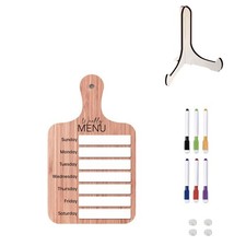 Weekly Food Menu Board For Kitchen Sign Durable Easy Hanging On Wall Dinner