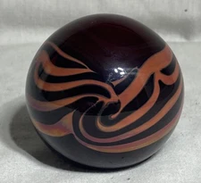 John Byron Artist Signed Studio Glass Paperweight 1981 