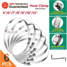 4"/6"/8"/9"/10"/12" Hose Clamp Metal Worm Drive Gear Duct Clamp Dryer Vent Hose