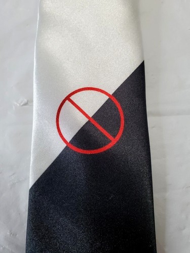 Corbata Danganronpa caja de botín exclusiva corbata delgada negra blanca roja hecha a mano - Imagen 6 de 6