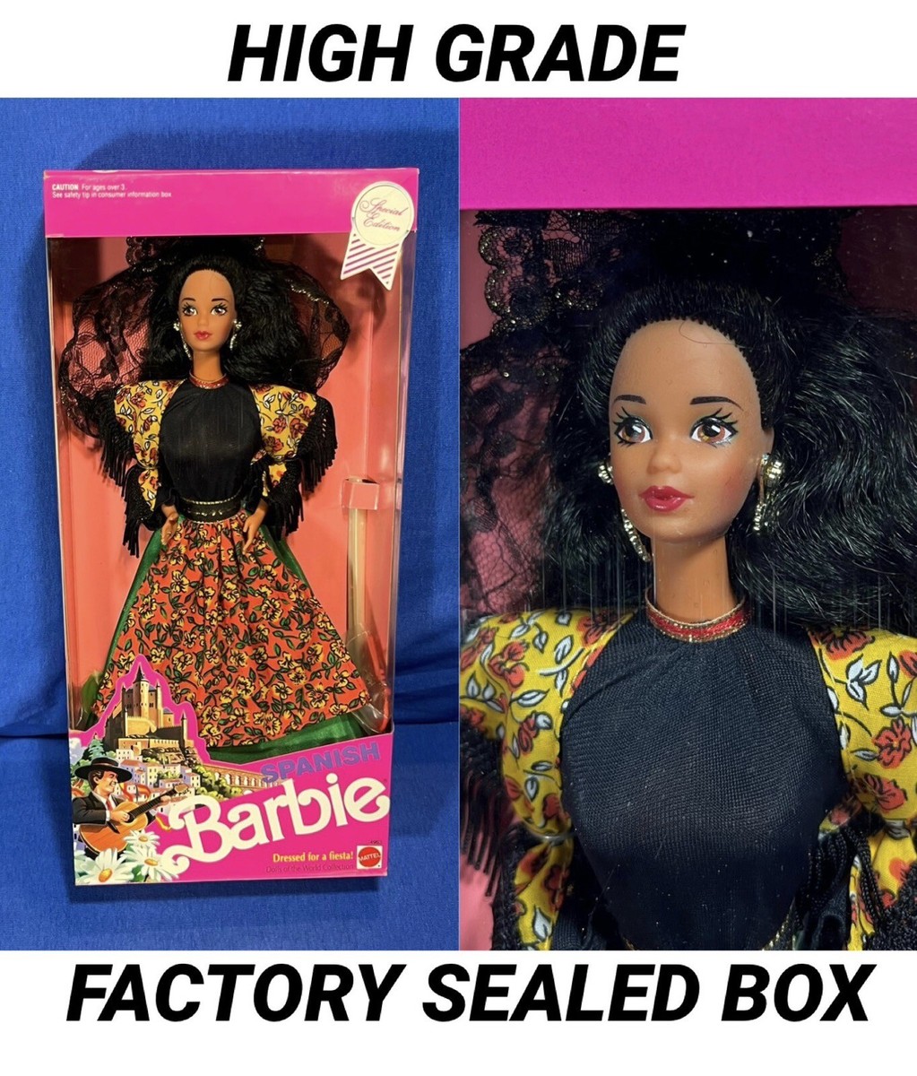 SPANISH FIESTA BARBIE Doll Vintage 1991 Dolls of the World Mattel MIB NIB