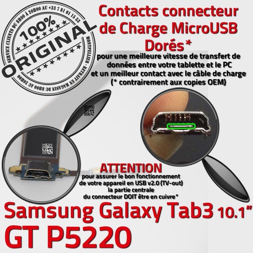 ORIGINAL TAB 3 GT-P5220 Port USB Connecteur de Charge Nappe Microphone Chargeur - Photo 3/5