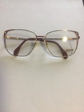 Vintage New German C2000 Eyeglass Frames Red  Gold Flex 50  s Glam Style