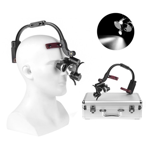 Dental 5W LED Wireless Headlight Two Led Lights with 2.5X/3.5X Loupe+2 Batteries - 第 1/48 張圖片
