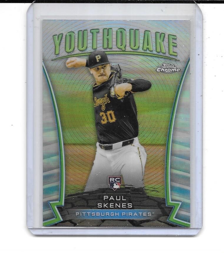 2024 TOPPS CHROME UPDATE PAUL SKENES RC YOUTHQUAKE ROOKIE PIRATES