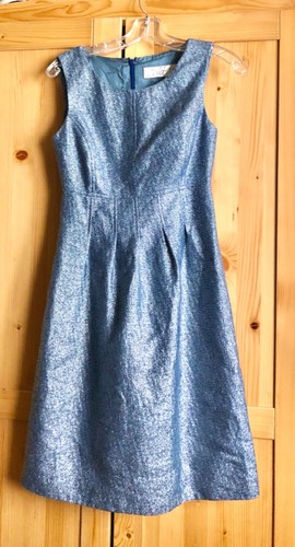Lela Rose WOMEN'S light blue metallic 