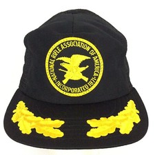 Vtg NRA National Rifle Patch Hat Scrambled Eggs USA Snap Back Mesh Trucker Cap