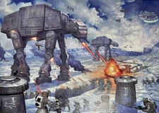 Thomas Kinkade Studios Star Wars Battle Hoth 10 x 14 Canvas Wrap w COA