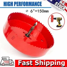6 Inch Hole Saw Blade Bi Metal Speed Slot Corn Hole Boards Drilling Cutter 150mm