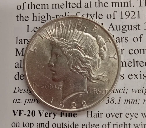 1922-P UNC SILVER PEACE DOLLAR ***BRILLIANT UNCIRCULATED++***  TP-3622