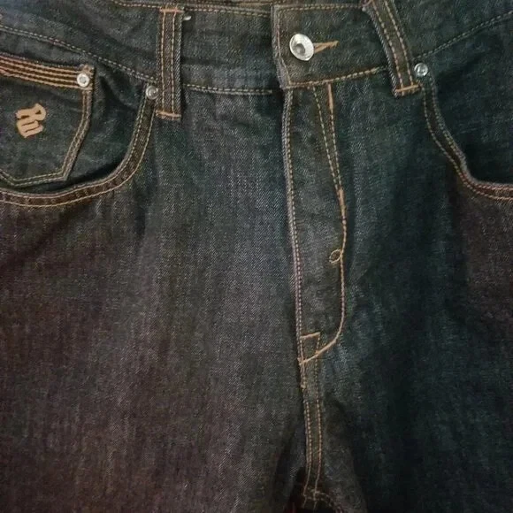 VTG Rocawear Jeans Mens Hip Hop Baggy Skater Y2K 90s Wide Embroider Size 36x32 - Image 3 of 4