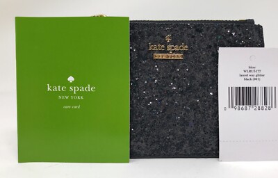 Kate Spade New York Laurel Way Bitsy Black Glitter Coin Pouch