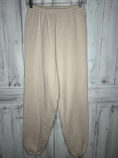 JOAH BROWN COTTON HI RISE OVERSIZED SLOUCHY JOGGER SWEATPANTS SAHARA XS/S