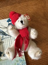 TY Attic Treasures Peppermint the Christmas Bear With Swing Tags Plush 1993