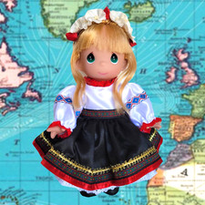⌘SALE⌘ New PRECIOUS MOMENTS DOLL Ukrainian Traditional Dress UKRAINE CHILD GIRL
