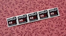 Lot of 5 AMD A8 Elite Quad Core Stickers 16.5 x 19.5mm APU A Seies Case Badges