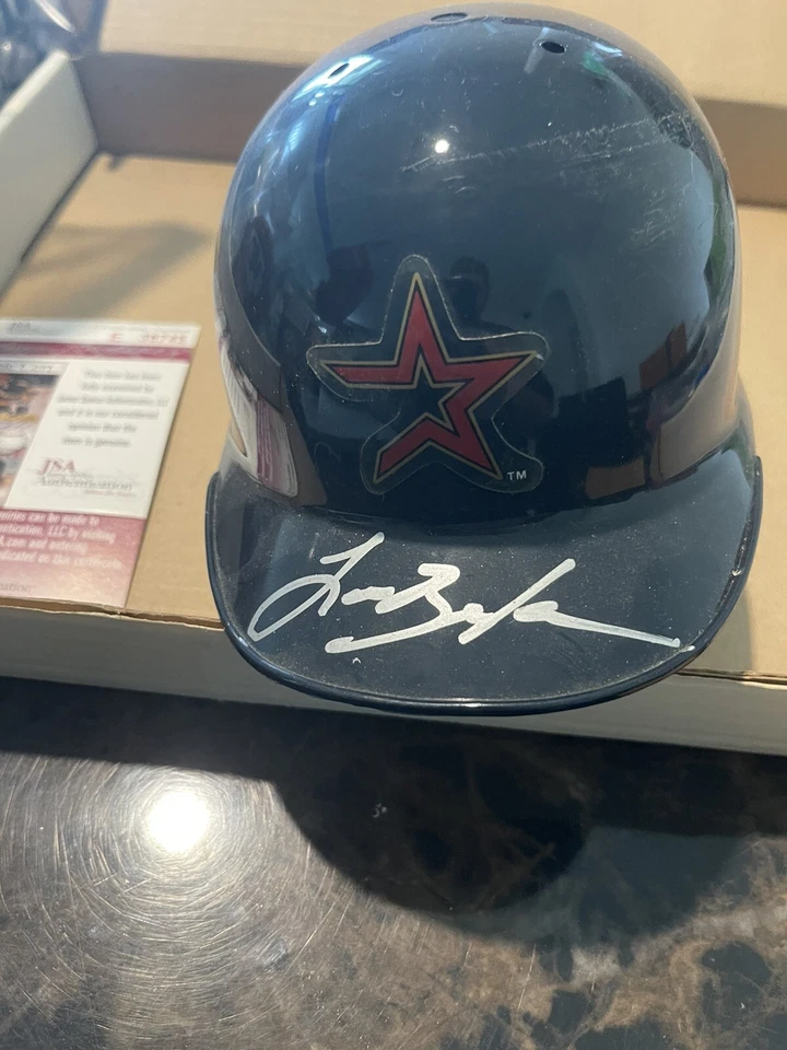 Mini Casco Riddell Autografiado Lance Berkman Topps Reservado Autenticado y JSA Foto 2 de 4