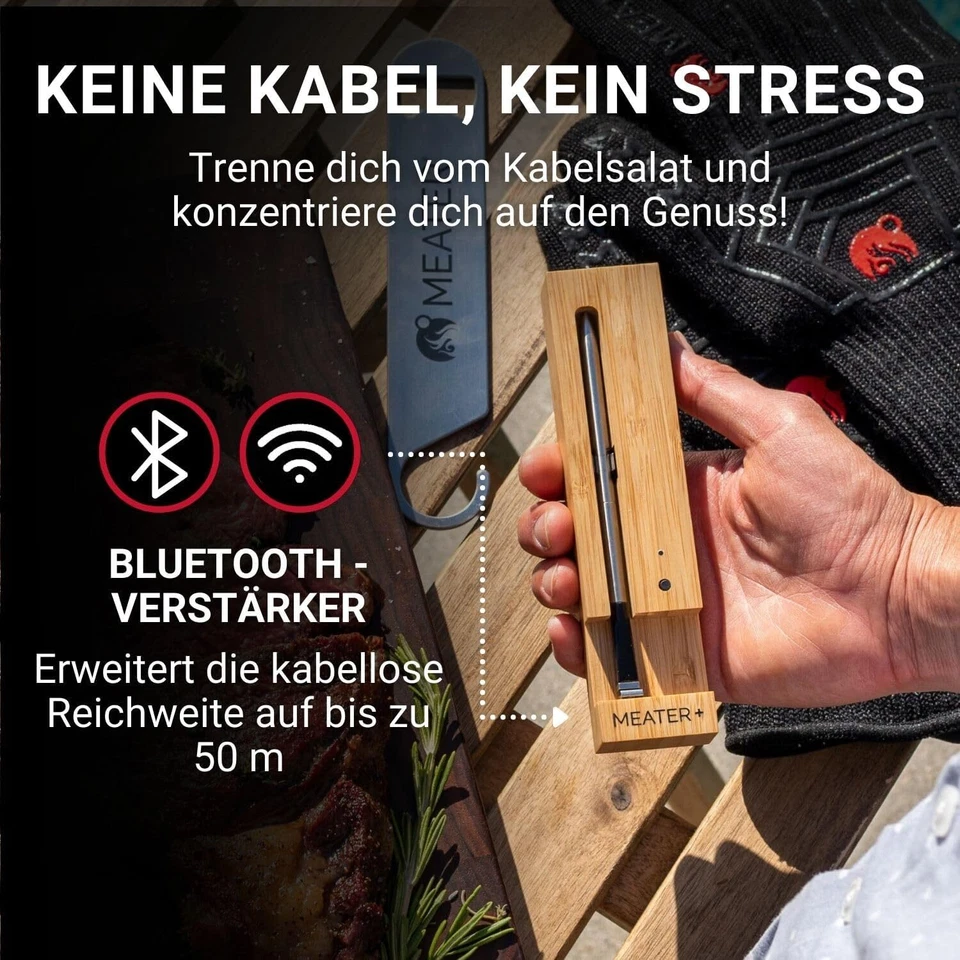 MEATER plus - Kabelloses Smartes Fleischthermometer 50M Reichweite Ofen Grill  - Bild 4 von 4