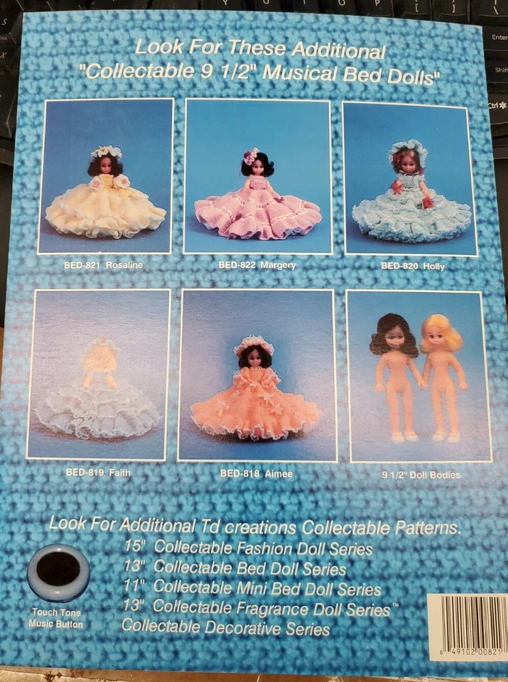 Rosaline Crochet 9 1/2" Musical Bed Doll (Td Creations BED-821) [Pamphlet] Dress - Image 2 of 3