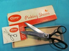 CLAUSS No. 1 PINKING SHEARS IN BOX NEAR MINT CONDITION