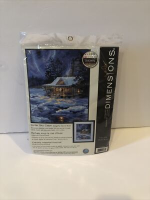 Dimensions Winter Sky Cabin #71-20072 Darrell Bush New Sealed | eBay