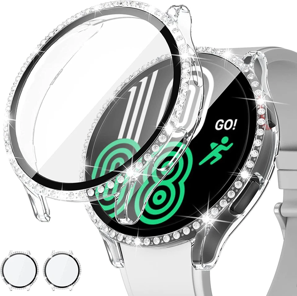 Funda protectora de pantalla de vidrio diamante para Samsung Galaxy Watch 4 40 mm 44 mm Foto 4 de 4