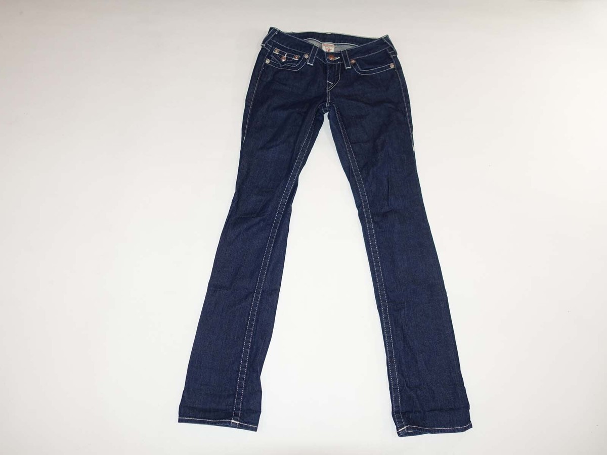 True Religion Women's Billy Straight Leg Jeans Size 26 Low Rise Vintage USA  Made