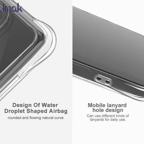 IMAK For ZTE nubia Z70 Ultra Shockproof Airbag Sandy Matte Clear Soft Case Cover - Picture 6 of 15