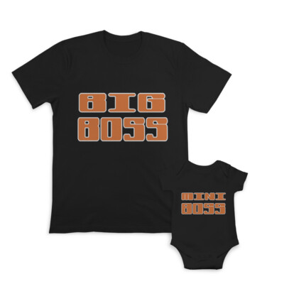 Dad and Baby Matching Outfits Clothes Chill Master Spoon Fork - Big Boss Head