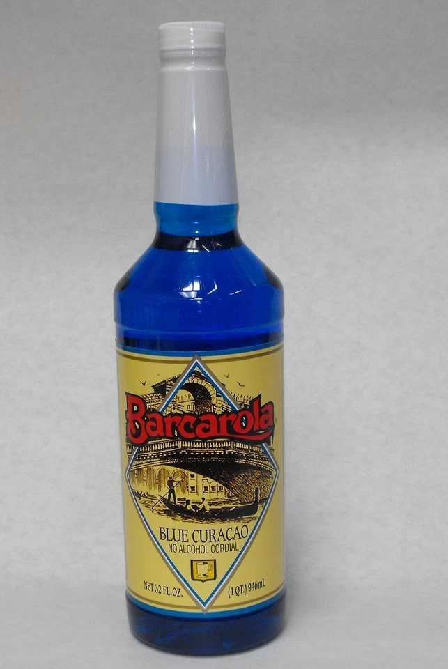 Gourmet BLUE CURACAO SYRUP 32oz. Orange Drink & Italian Soda Flavor