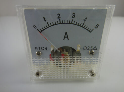  Panneau de courant analogique AMP compteur DC 0~5A 91C4 ampèremètre - Photo 1 sur 2
