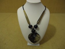 Designer Fashion Necklace 20 1/2in Drop/Dangle Female Adult Grays/Blacks